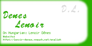denes lenoir business card